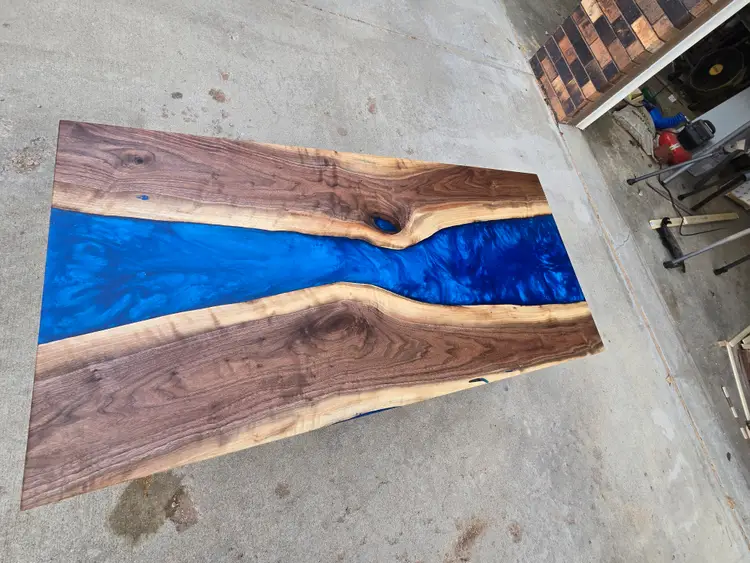 Walnut and Epoxy Coffee Table