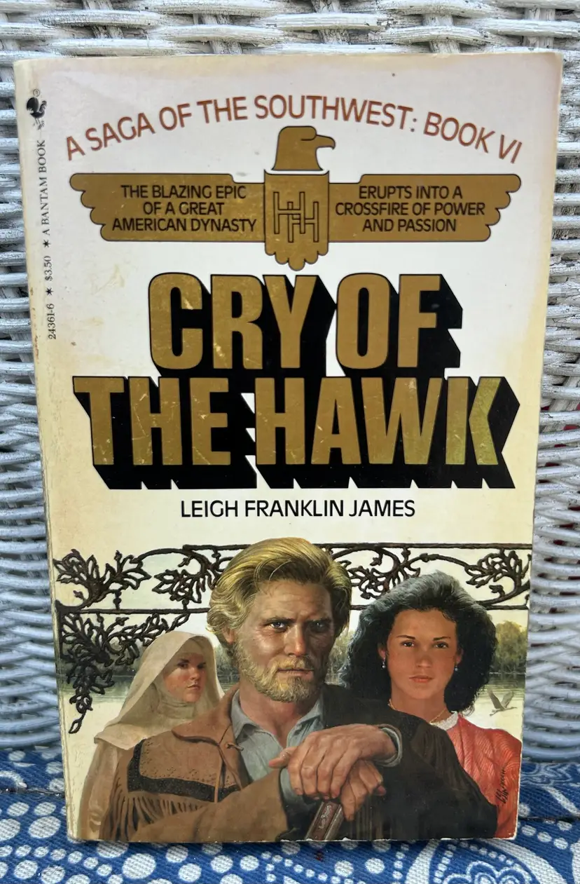 Vintage 'Cry of the Hawk' By Leigh Franklin James Paperback Book 1984 Bantam