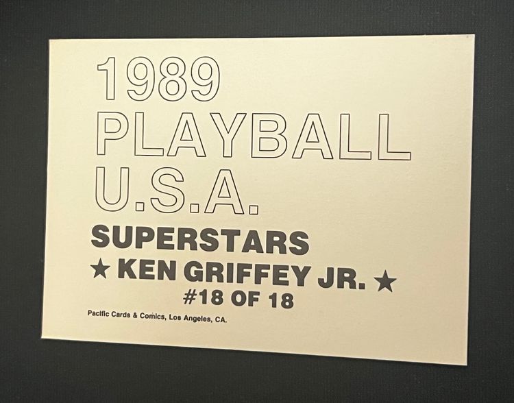 Ken Griffey Jr. 1989 Pacific Cards Playball U.S.A. #18 Rookie Card RC Seattle Mariners