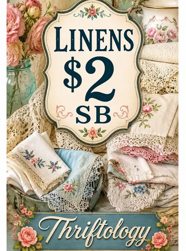 $2 Linens- Doilies, Tablecloths, Runners, Afghans,Etc!