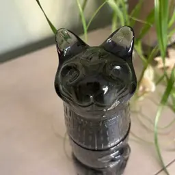 Stackable DOIY Glasses Cat Smokey Grey Unique Bar ware 3D Puzzle-like Quality