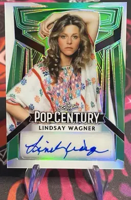 2023 Leaf Metal Pop Century Lindsay Wagner Green Auto 4/5 SSP The Bionic Woman