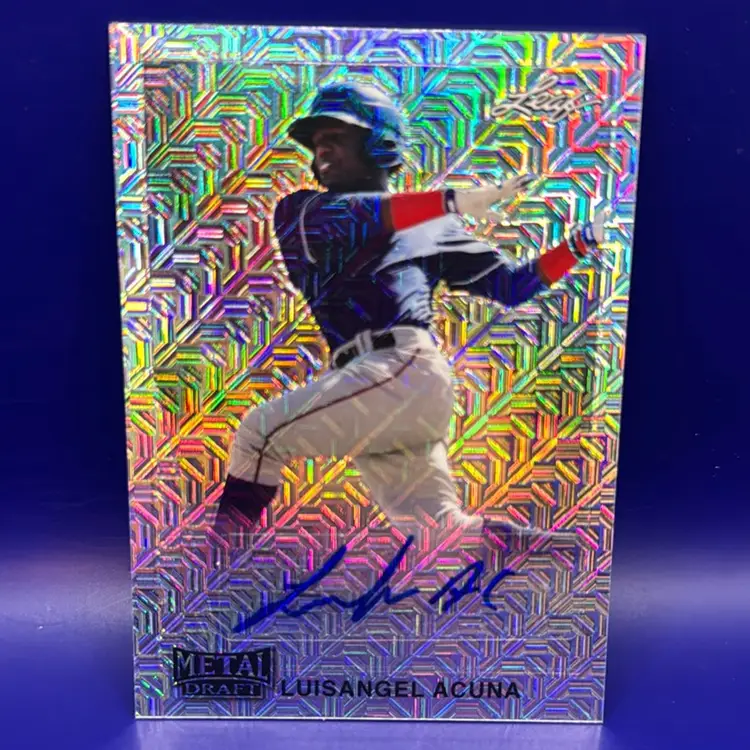 Luisangel Acuna 2020 Leaf Metal Draft Silver Mojo Autograph New York Mets
