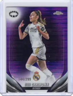 2023-24 Topps Chrome UEFA Women's Champions League Olga Carmona Purple Pulsar  /299