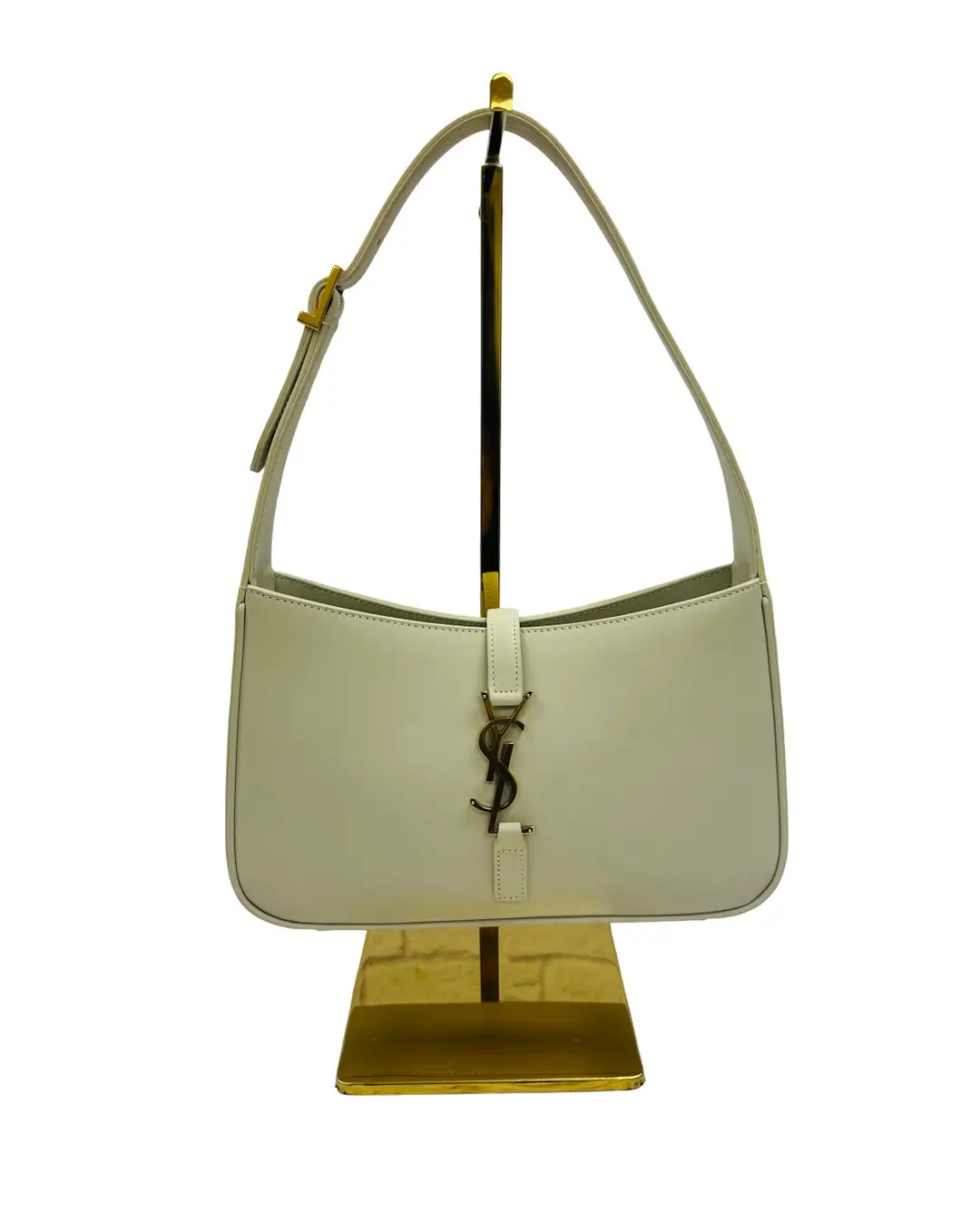 Saint Laurent Le 5 a 7 Blanc Vintage Off White Calfskin Shoulder Bag