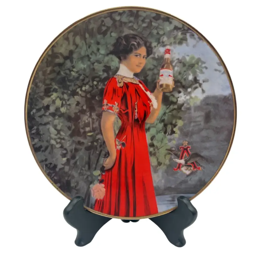 RWB - "Budweiser Girl" Crown Bavaria Germany Plate - Vignettes of Carly Anheuser-Busch - Limited Edition - 8”