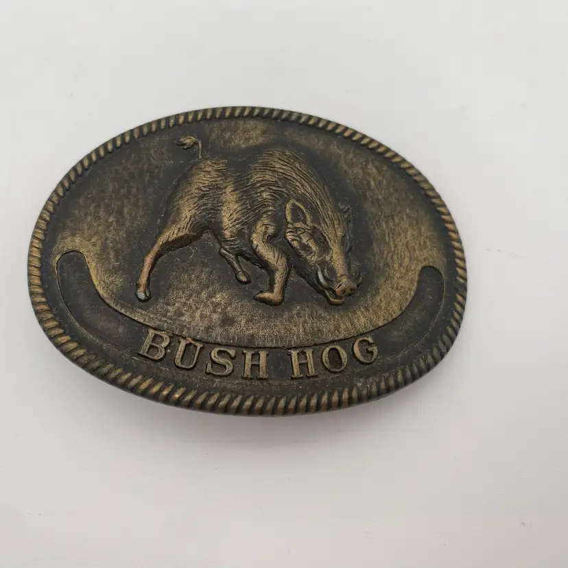 Bush Hog Vintage Boar Belt Buckle - 1970's Tractor & Farming Equipment
