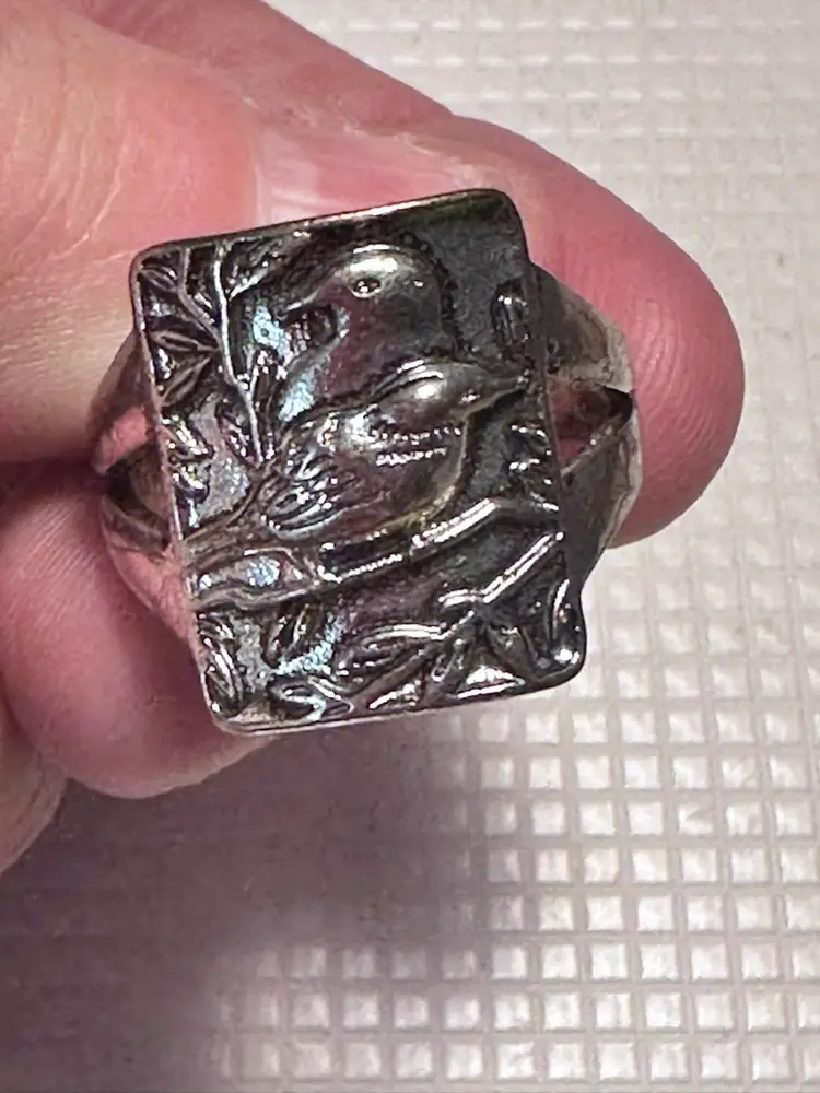 douple animal Birds Ring Size 9.5