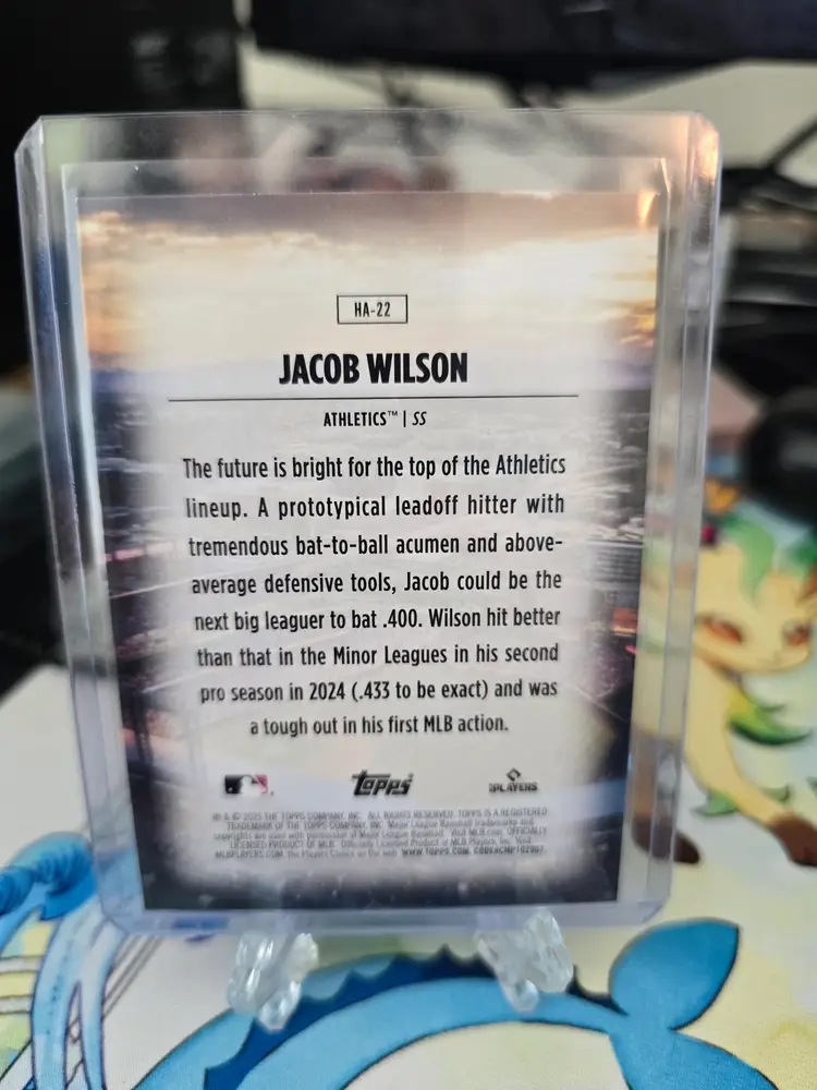 2025 Jacob Wilson Homefield Advantage Case Hit Oakland Athletics