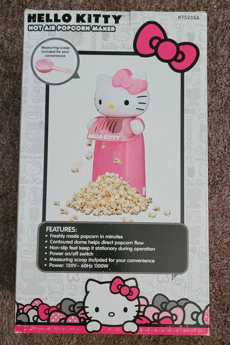 SANRIO HELLO KITTY PINK ELECTRIC HOT AIR POPCORN MAKER