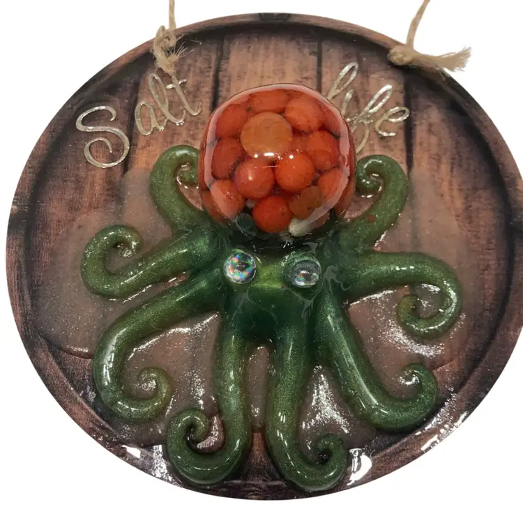 Handmade Salt Life Octopus Wall Art Sign