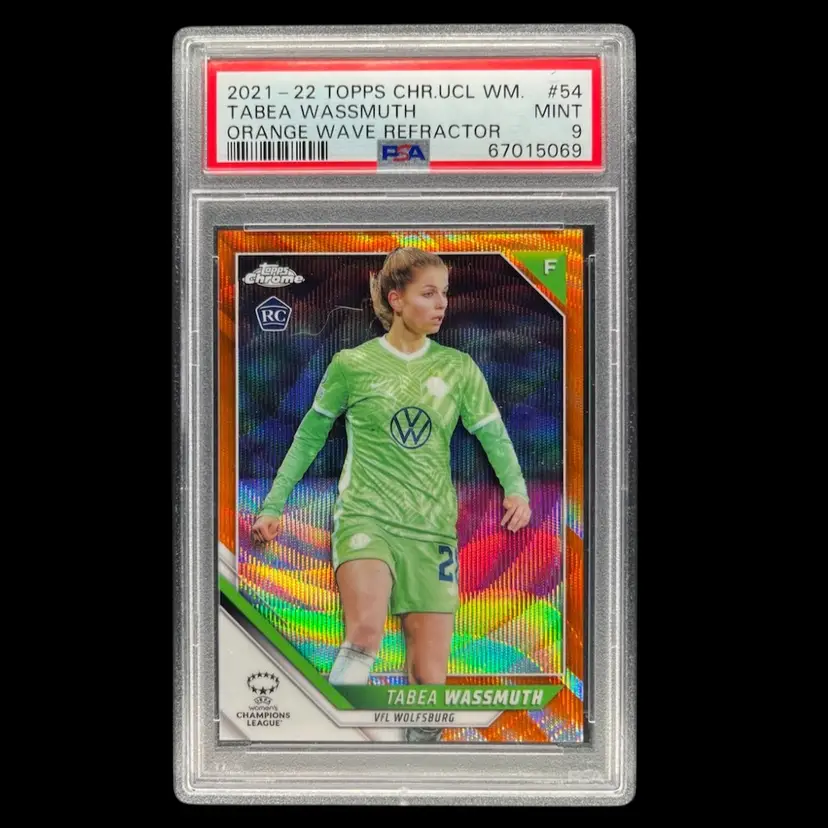 Tabea Wassmuth 2021/22 Topps Chrome UWCL Orange /25 PSA 9 Soccer Card