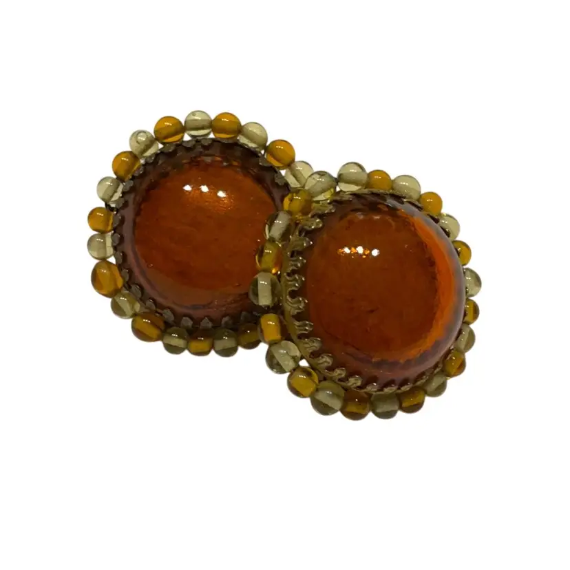 Root Beer Clip On Earrings
