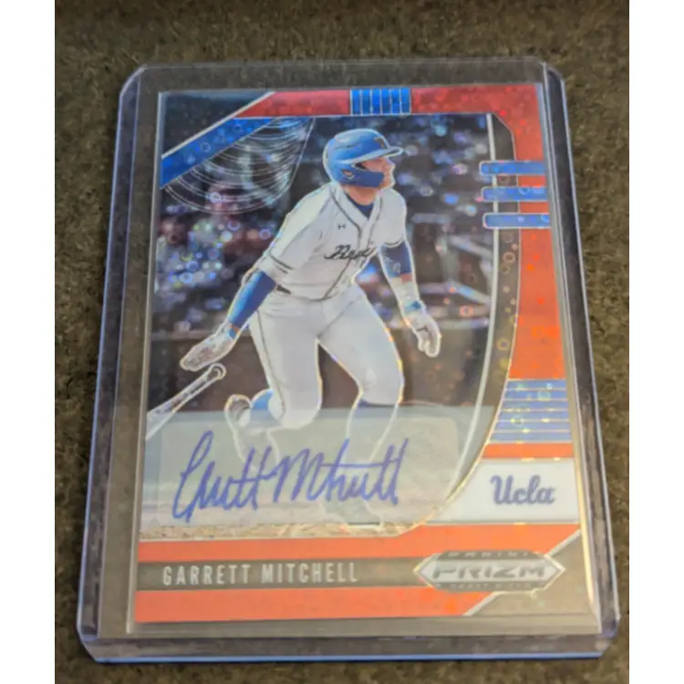 Garrett Mitchell 2020 Panini Prizm Draft Picks Autograph Red Donuts Circles Parallel SN /99