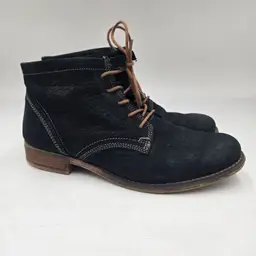 Josef Seibel Sienna 03 Nubuck Leather Ocean Casual Ankle Boots Women's Sz 38 7.5