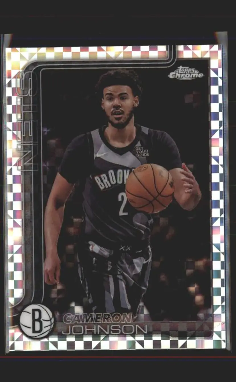 2025-26 Topps Chrome #84 Cameron Johnson X-Fractor - (137) - Brooklyn Nets