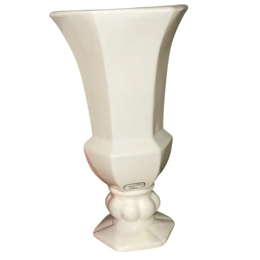Haeger USA Floral Vase Off White 13”