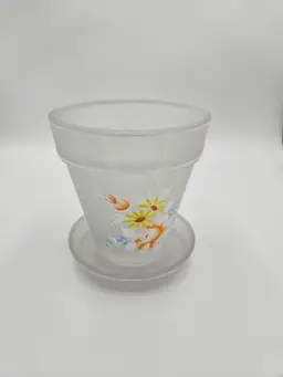 #TR46 Westmoreland Satin Floral Planter 2 Pc