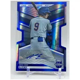 2023 Elite Extra Edition Signatures Aspirations Die-Cut #93 AJ Ewing Auto /91 - New York Mets