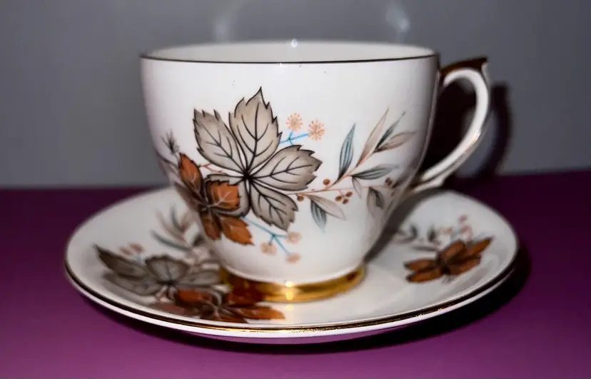 Vintage Society Bone China Japanese Maple Cup And Saucer England