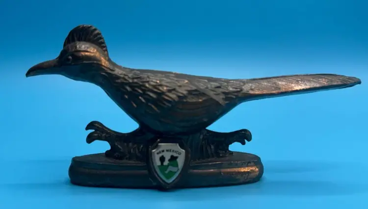 Road-Runner Bronze over Metal Souvenir of New Mexico MCM State Bird of New Mexico