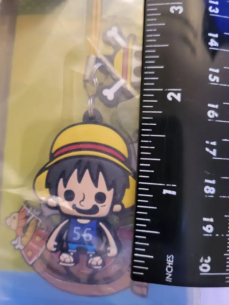 One Piece Rubber Strap 5th Set Luffy Keychain 1.75 Inch Japanese Import