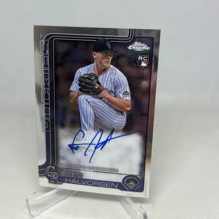 2025 Topps Chrome Seth Halvorsen #RA-SH Auto RC Colorado Rockies