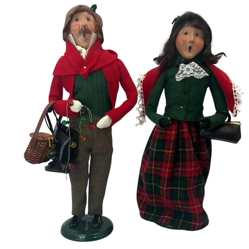 Byer’s Choice Carolers Vintage 2002 (Set Of 2) 13” x 5” x 3.5”