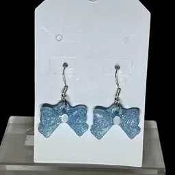 Blue Haze Bow Earrings