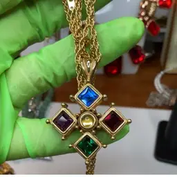 JR Maltese Cross Pendant Necklace