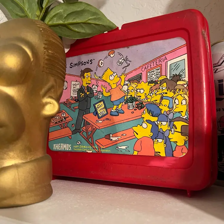 Simpsons Lunch Box With Thermos 