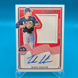 Marek Houston 2025 Panini USA Stars & Stripes Patch Auto 12/199 Silhouettes Minnesota Twins