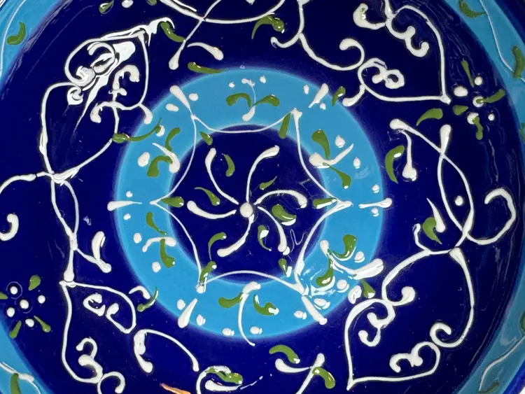 Del Rio Salado 6" Bowl Handpainted Spain Blue White Green