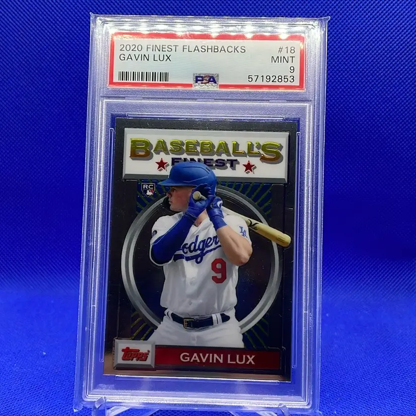 2020 Finest Flashbacks Gavin Lux RC PSA 9 Los Angeles Dodgers