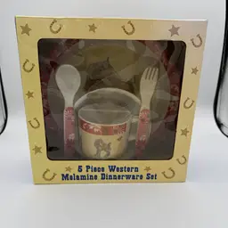 5 Piece Western Melamine Dinnerware Set