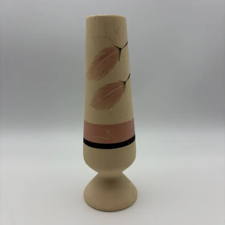 Native American Potter “Rose Feather” Bud Vase