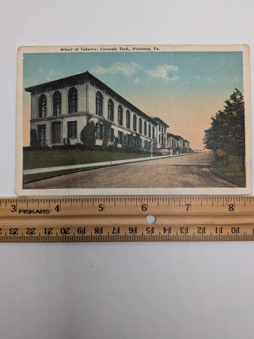 E122. School of Industry Carnegie Tech Pittsburgh Pennsylvania POSTMARKED 1921 Antique Postcard Colorized