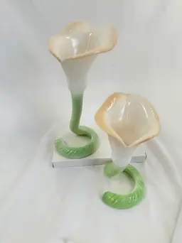 Calla Lilly Candlestick / Vase set of 2
