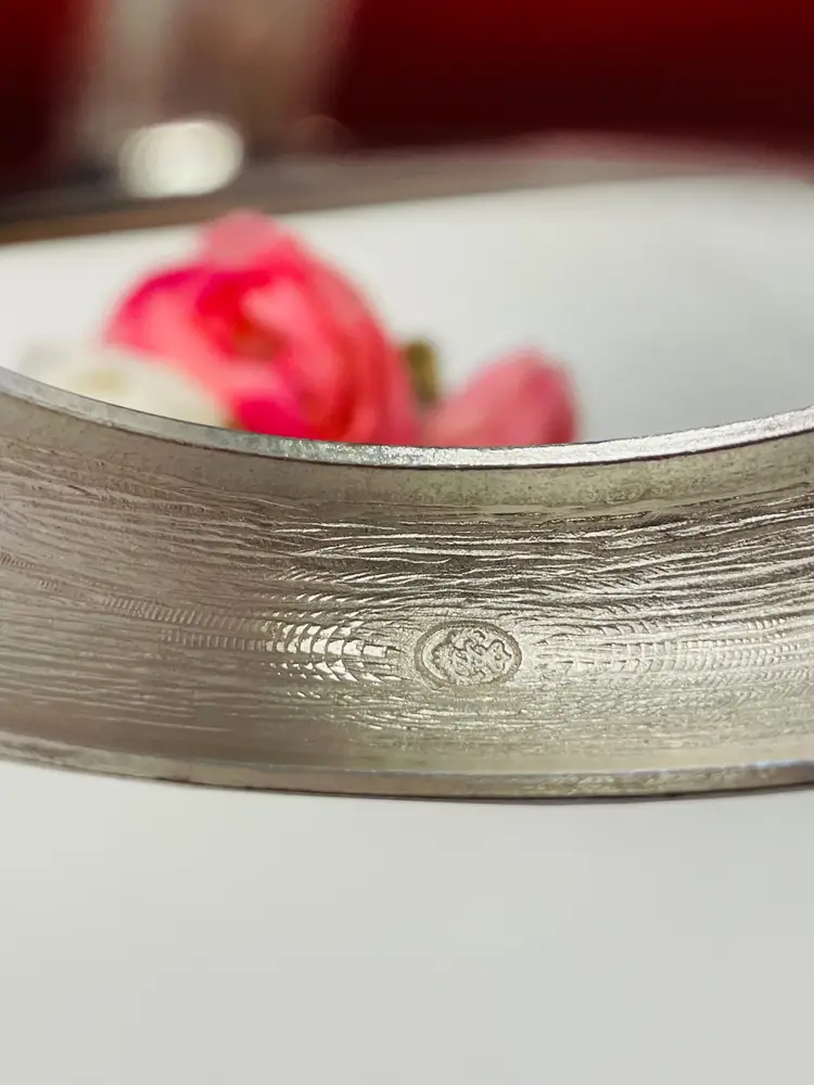 Premier Designs red and silver 1.5 inch bangle