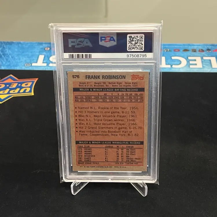 Frank Robinson 1983 Topps Frank Robinson PSA/DNA Certified Autograph #576 San Francisco Giants