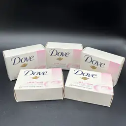 Lot NOS Pink Rosa Dove Soap 1/4 Moisture Lotion 5 Bars 4.25 oz each