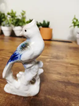 Vintage Porcelain Bluebird Figurine Japan