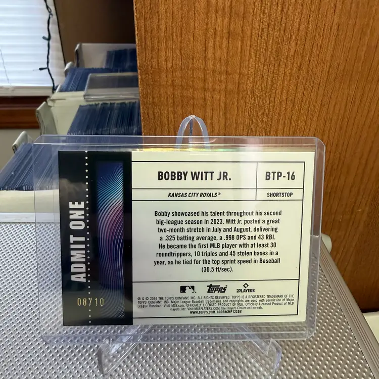 Bobby Witt Jr.  2026 Topps Big Ticket Player Black Foil/10