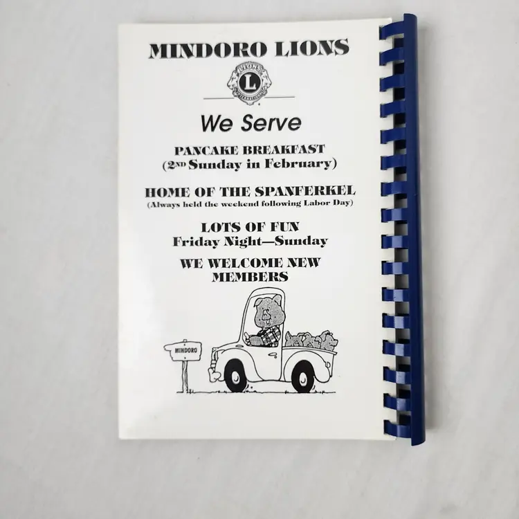 Mindoro Girl Scouts Community Cookbook VTG Wisconsin Recipes Desserts Baking