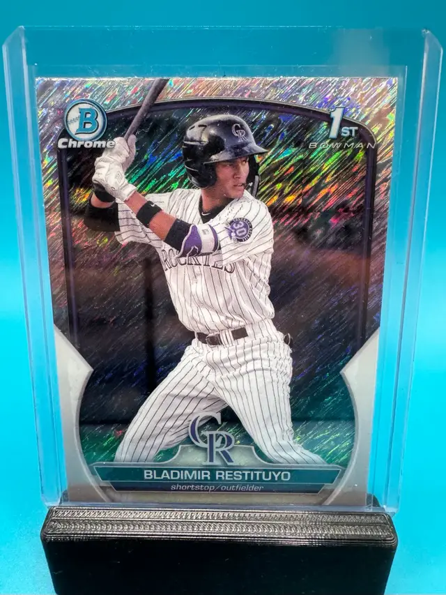 Bladimir Restituyo 1st Bowman Shimmer Refractor Colorado Rockies