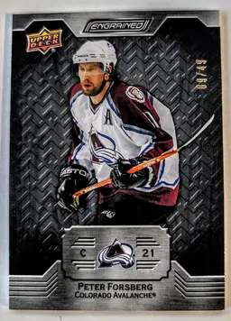 2023-24 Upper Deck Engrained Peter Forsberg Ebony Parallel 9/49