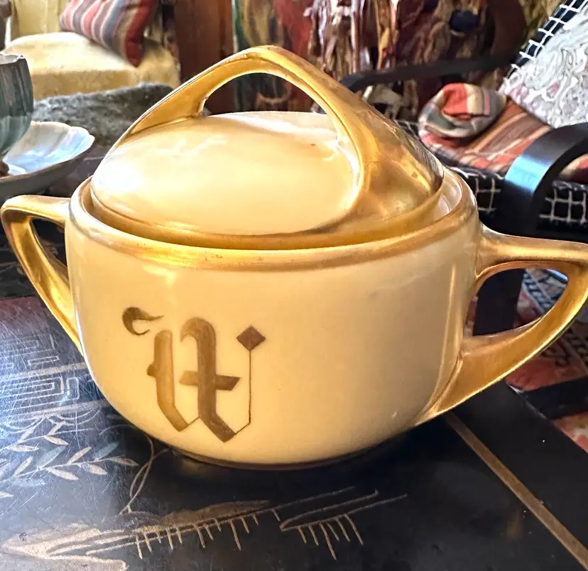 Rosenthal Serb Bavarian Sugar Bowl Donatello Pattern 1920s