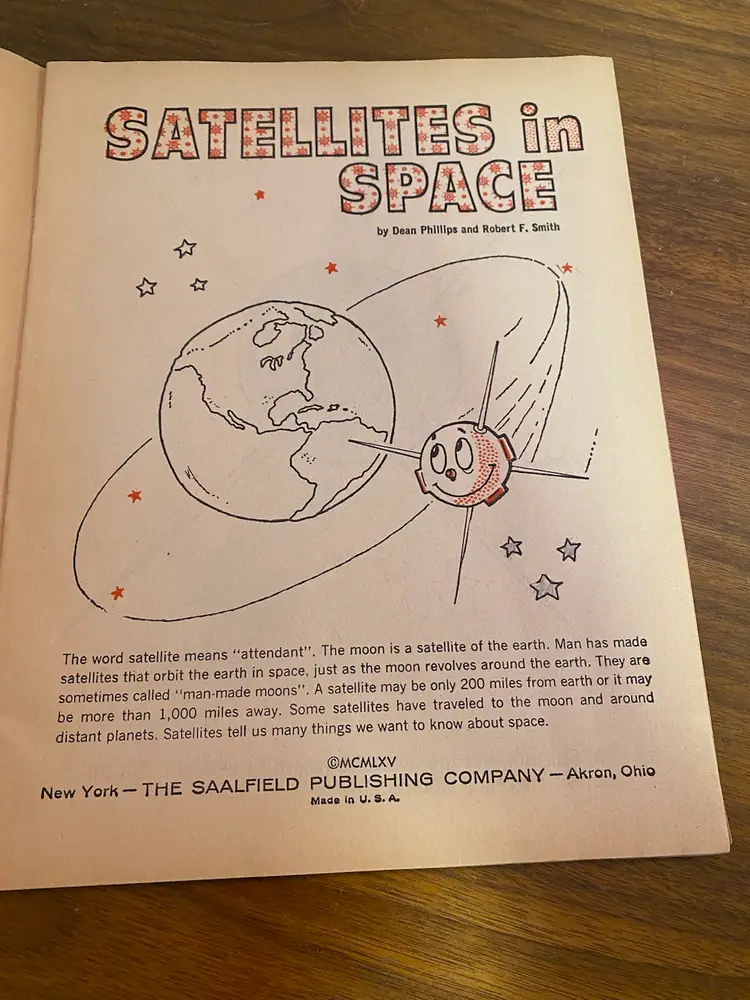 Vintage Anthropomorphic Space Coloring Book 1965