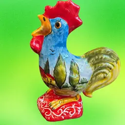 Colorful Hand Painted Ceramic Rooster