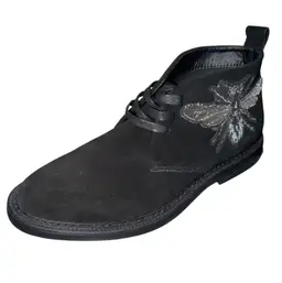 $109 INC International Concepts Black Men's Darius Patch Chukkas Suede Shoes Sz 7